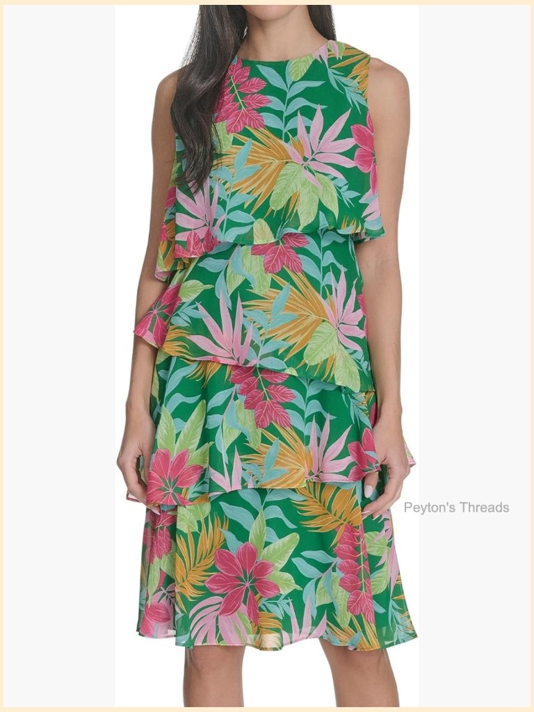 Sleeveless Jewel Neck Mini Dress With Zipper Closure